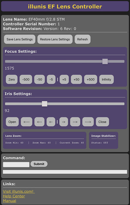 illunis EF Lens Controller
